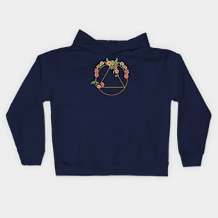 Floral AA Symbol Kids Hoodie